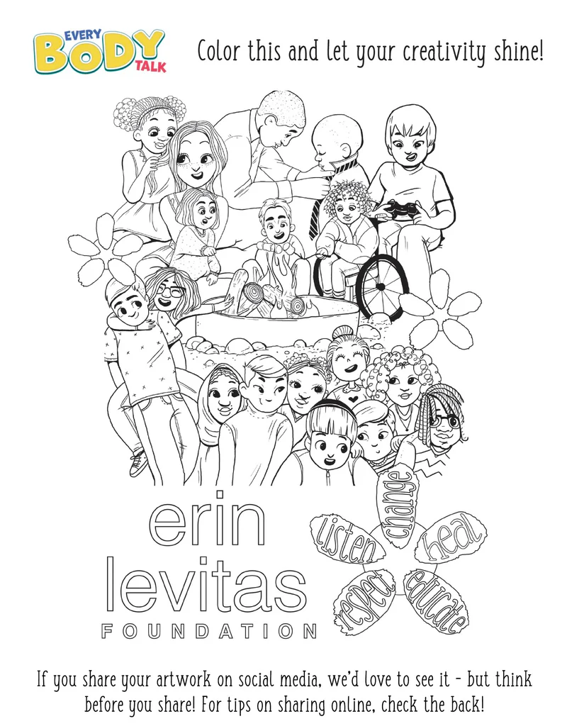 Example Every Body Talk coloring book page